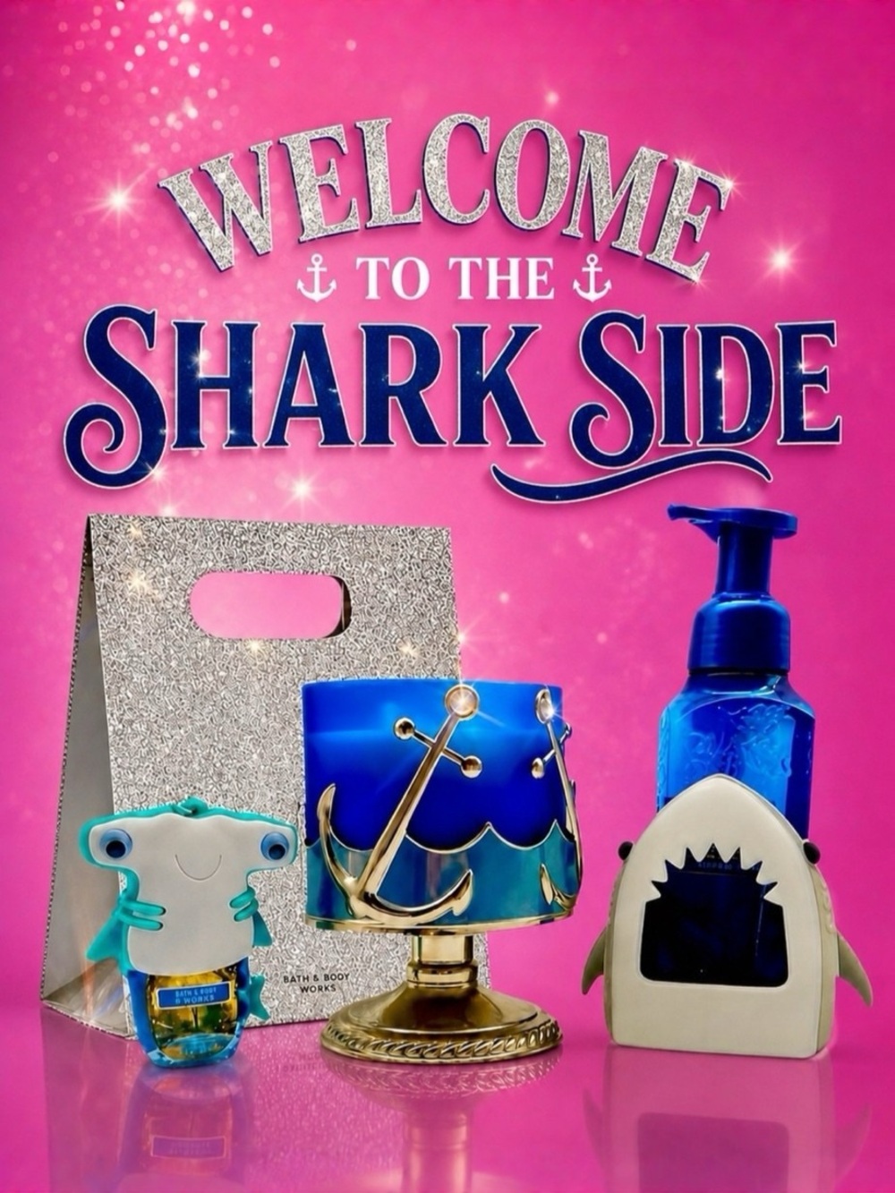 Bath & Body Works Shark Soap Holder Hammerhead PocketBac Anchor Candle
